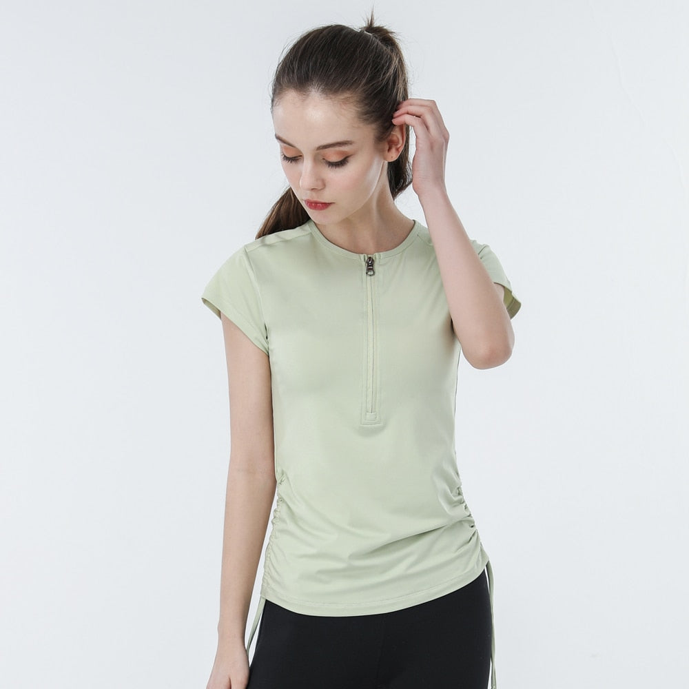 Front Zip Yoga Top