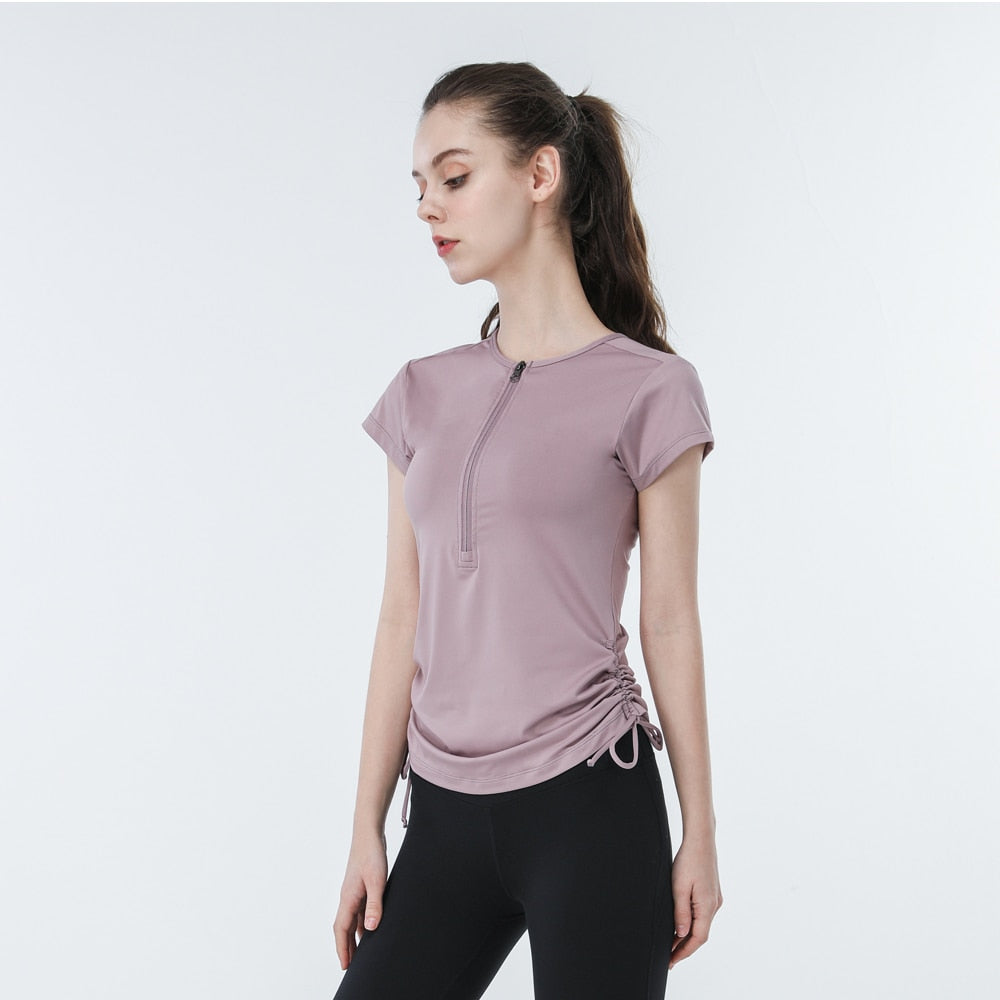 Front Zip Yoga Top