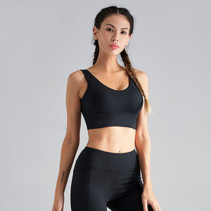 Yoga Bra Deep V Back Shockproof