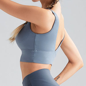 Yoga Bra Deep V Back Shockproof