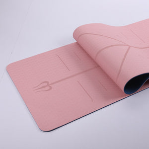 Position Line Assist Double Layer Two-color Yoga Mat