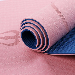 Position Line Assist Double Layer Two-color Yoga Mat