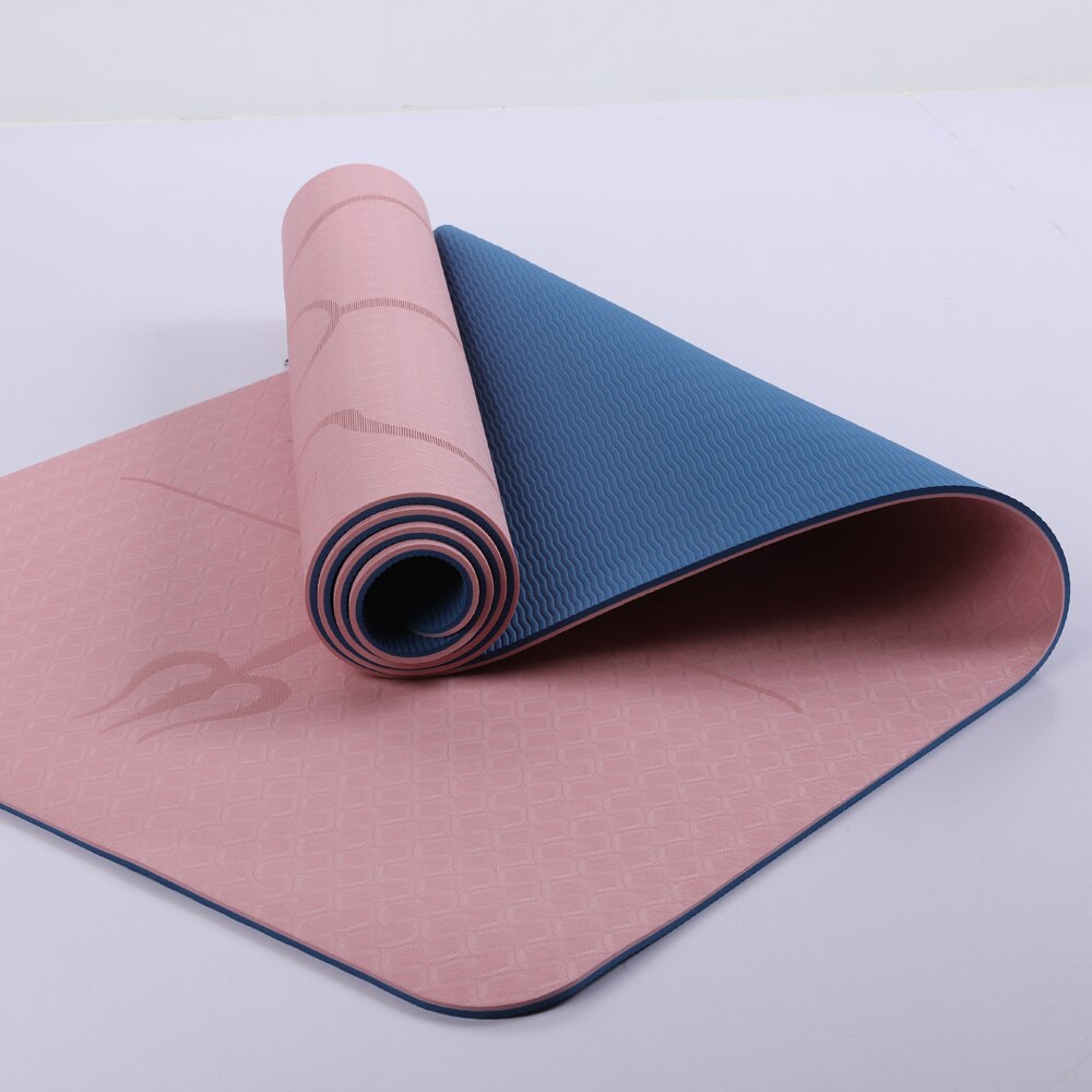 Position Line Assist Double Layer Two-color Yoga Mat