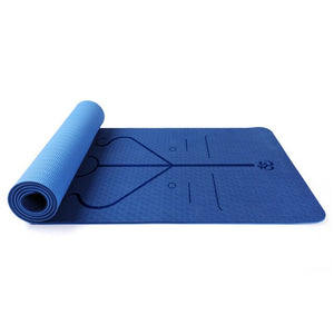 Position Line Assist Double Layer Two-color Yoga Mat