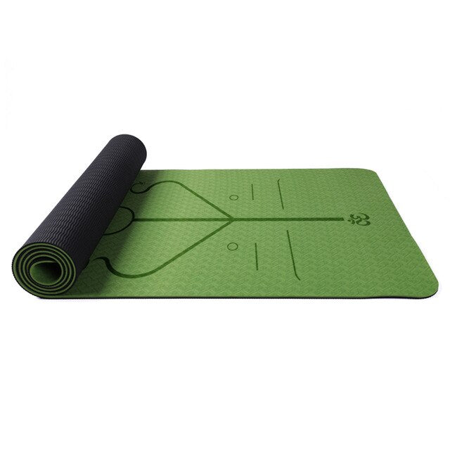 Position Line Assist Double Layer Two-color Yoga Mat