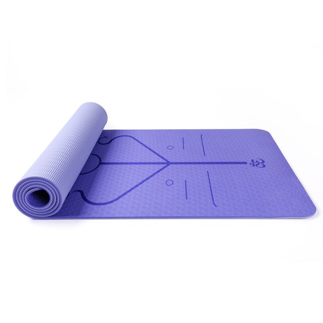 Position Line Assist Double Layer Two-color Yoga Mat