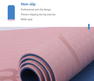 Position Line Assist Double Layer Two-color Yoga Mat