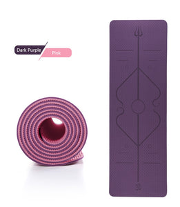 Position Line Assist Double Layer Two-color Yoga Mat