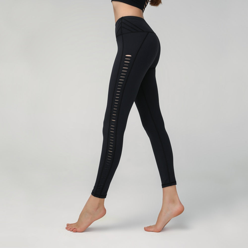 Hollow High Waist Thin Lifted Hip Yoga Pants