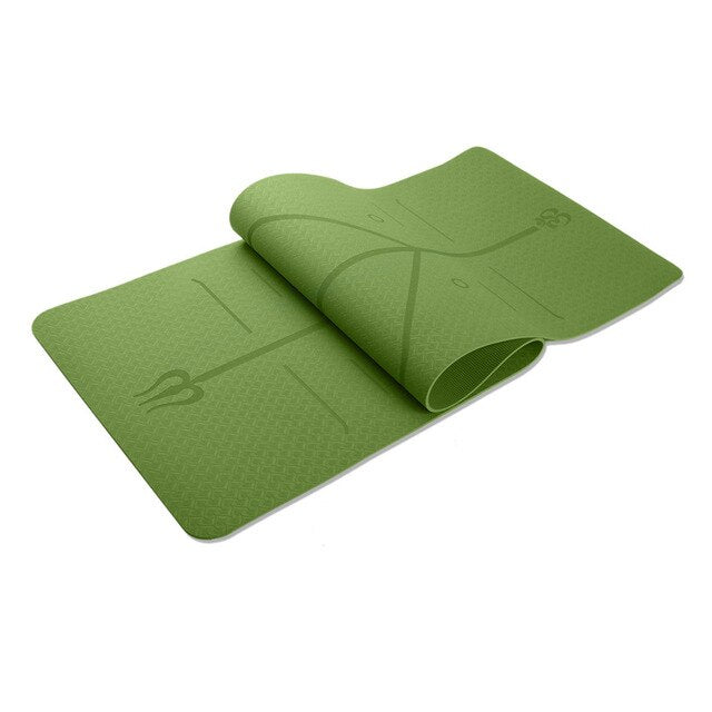 Yoga Mat Posture Line Double Layer One-color Non-slip