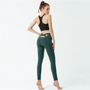 High Waist-Cross Side Pockets Yoga Pants