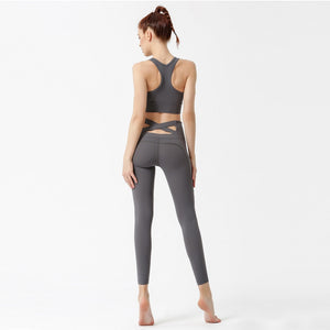 High Waist-Cross Side Pockets Yoga Pants