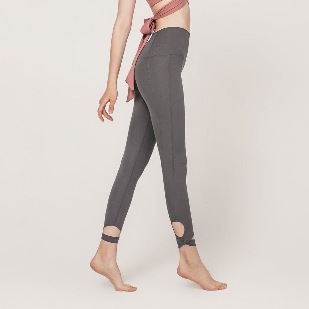 High Waist Yoga Pants Ankle Cross –