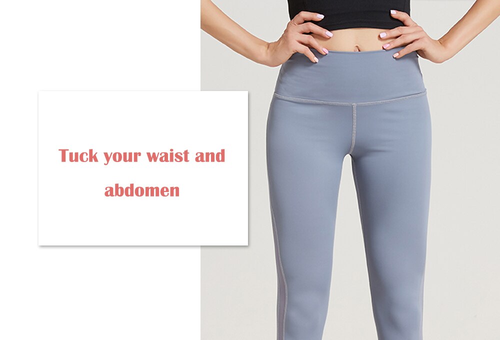 Mesh Stitching Slim Hip-Up High Waist Yoga Pants