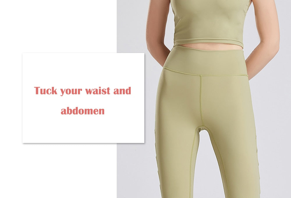 Hollow Side High Waist Hip Lift Yoga Pants