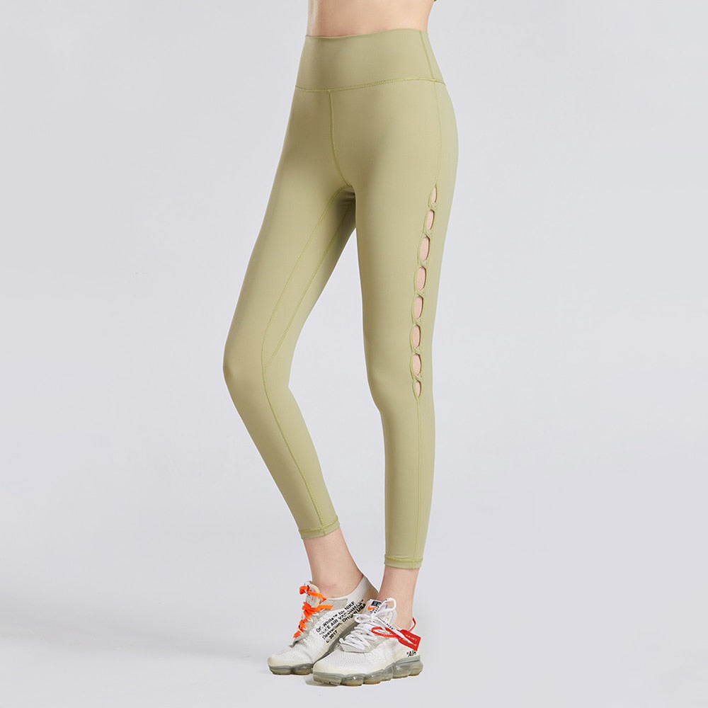 Hollow Side High Waist Hip Lift Yoga Pants