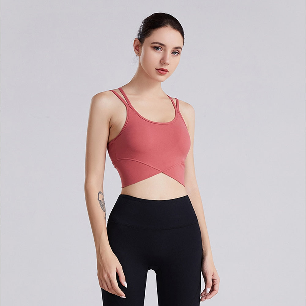 High-Intensity Shockproof Cross-Shape Yoga Top