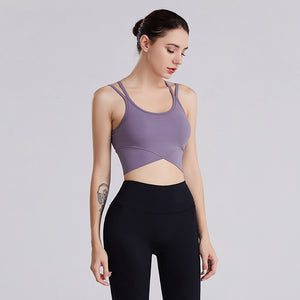 High-Intensity Shockproof Cross-Shape Yoga Top