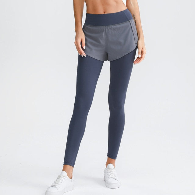 Two-Piece Slim-fit Yoga Pants High-Waist Buttocks