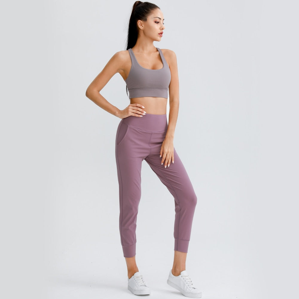 Pxiakgy yoga pants Workwear Fitness Pants Women's High Elastic Tight Yoga  Pants Quick Drying Running Trousers BU2+XL 