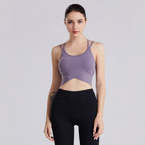 High-Intensity Shockproof Cross-Shape Yoga Top