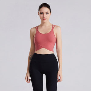 High-Intensity Shockproof Cross-Shape Yoga Top