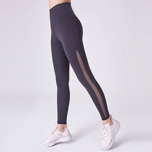 Mesh Stitching Slim Hip-Up High Waist Yoga Pants