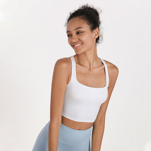 Crossed High Support Padded Yoga Top