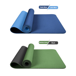 Double Layer Double Color Non-slip Yoga Mat