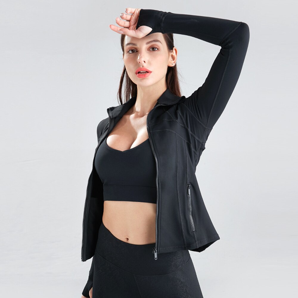 Zipper Sports Jacket Yoga Top