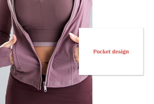 Zipper Sports Jacket Yoga Top