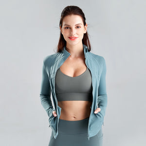 Zipper Sports Jacket Yoga Top