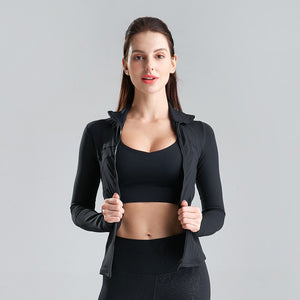 Zipper Sports Jacket Yoga Top